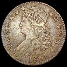 1824 Capped Bust Half Dollar LIGHTLY CIRCULATED