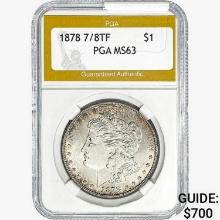 1878 7/8TF Morgan Silver Dollar PGA MS63