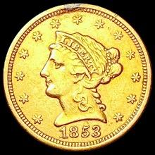 1853 $2.50 Gold Quarter Eagle LIGHTLY CIRCULATED