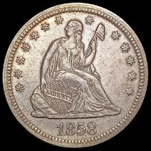 1858 Seated Liberty Quarter CLOSELY UNCIRCULATED