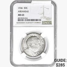 1936 Arkansas Half Dollar NGC MS63