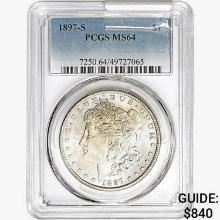 1897-S Morgan Silver Dollar PCGS MS64