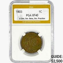 1803 Draped Bust Large Cent PGA XF40 S-244