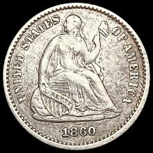 1860 Seated Liberty Half Dime CLOSELY UNCIRCULATED