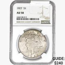 1927 Silver Peace Dollar NGC AU58