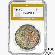 1886-O Morgan Silver Dollar PGA MS62