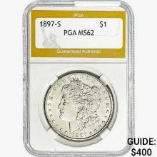 1897-S Morgan Silver Dollar PGA MS62