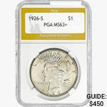 1926-S Silver Peace Dollar PGA MS63+