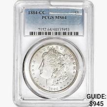 1884-CC Morgan Silver Dollar PCGS MS64