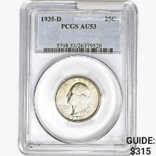 1935-S Washington Silver Quarter PCGS AU53