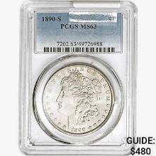 1890-S Morgan Silver Dollar PCGS MS63