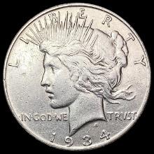 1934-S Silver Peace Dollar CLOSELY UNCIRCULATED