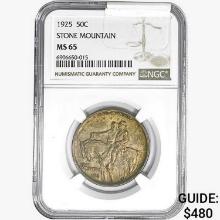 1925 Stone Mountain Half Dollar NGC MS65