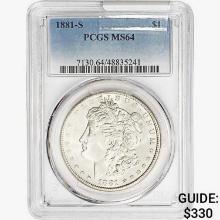 1881-S Morgan Silver Dollar PCGS MS64