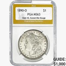 1890-O Morgan Silver Dollar PGA MS63 VAM-10