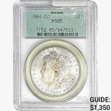 1884-CC Morgan Silver Dollar PCGS MS65