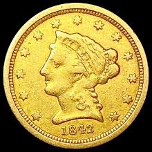 1842-O $2.50 Gold Quarter Eagle NICELY CIRCULATED