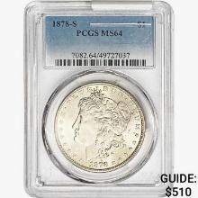 1878-S Morgan Silver Dollar PCGS MS64