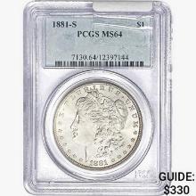 1881-S Morgan Silver Dollar PCGS MS64