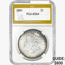 1891 Morgan Silver Dollar PGA MS64