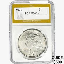 1925 Silver Peace Dollar PGA MS65+