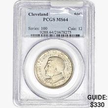 1936-P Cleveland Half Dollar PCGS MS64