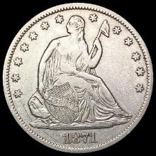 1871-S Seated Liberty Half Dollar CLOSELY UNCIRCULATED