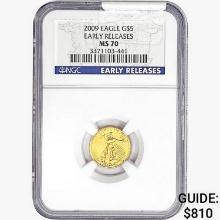 2009 1/10oz $5 AGE NGC MS70