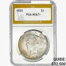 1925 Silver Peace Dollar PGA MS67+