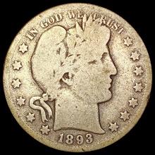 1893-S Barber Half Dollar NICELY CIRCULATED