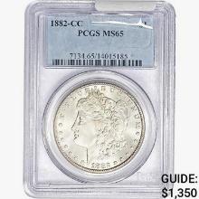 1882-CC Morgan Silver Dollar PCGS MS65