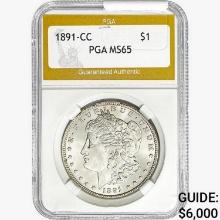 1891-CC Morgan Silver Dollar PGA MS65