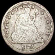 1875 Seated Liberty Quarter LIGHTLY CIRCULATED