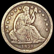 1838 LS Seated Liberty Dime LIGHTLY CIRCULATED