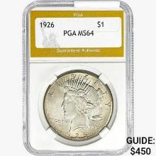 1926 Silver Peace Dollar PGA MS64