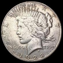 1928-S Silver Peace Dollar NEARLY UNCIRCULATED