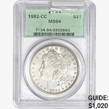 1882-CC Morgan Silver Dollar PCGS MS64