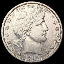 1909-S Barber Half Dollar CLOSELY UNCIRCULATED