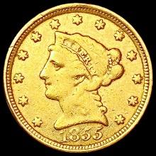 1855 $2.50 Gold Quarter Eagle NICELY CIRCULATED