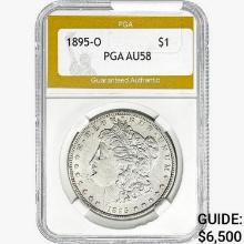 1895-O Morgan Silver Dollar PGA AU58