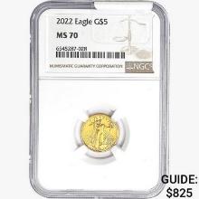 2022 1/10oz $5 AGE NGC MS70