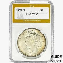 1927-S Silver Peace Dollar PGA MS64