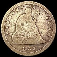 1877-CC Seated Liberty Quarter NICELY CIRCULATED