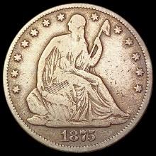 1875 Seated Liberty Half Dollar NICELY CIRCULATED