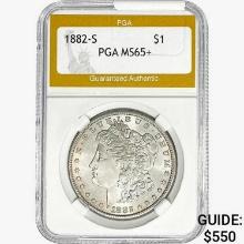 1882-S Morgan Silver Dollar PGA MS65+