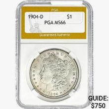 1904-D Morgan Silver Dollar PGA MS66