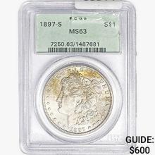 1897-S Morgan Silver Dollar PCGS MS63