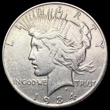 1934-S Silver Peace Dollar NEARLY UNCIRCULATED