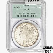 1880-S Morgan Silver Dollar PCGS MS64 PL