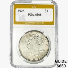 1925 Silver Peace Dollar PGA MS66